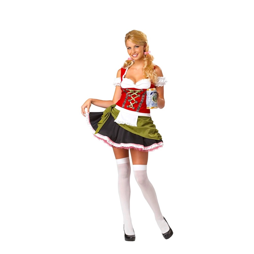 Halloween California Costume Bavarian Bar Maid Sz Lg